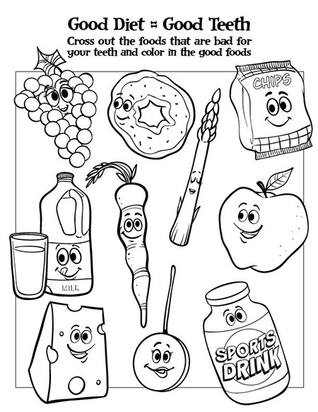 Good Diet, Healthy Foods Activity Sheet